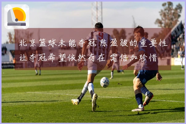 北京篮球未能夺冠 陈盈骏的重要性让夺冠希望依然存在 需倍加珍惜